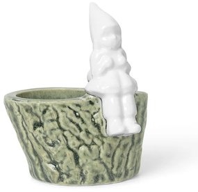 Świąteczny świecznik z porcelany i kamionki Kähler Design Christmas Tales, dł. 8,5 cm