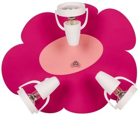 Fuksjowa lampa sufitowa do pokoju dziewczynki - S212-Vulpin