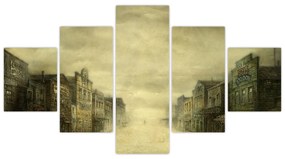 Obraz westernowego miasteczka (125x70 cm)