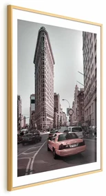 Plakat Miejski ruch 40x60 cm z ramą złotą z marginesem ARTGEIST B