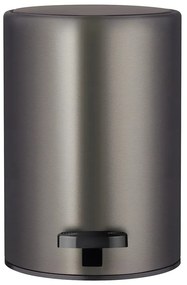 Ciemnoszary stalowy kosz na śmieci z pedałem 3 l Modo – Blomus