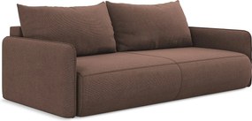 Kanapa 3-osobowa z funkcją spania - z tkaniny strukturalnej - pudrowy róż - NANEA