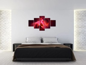 Nowoczesny obraz różowej abstrakcji (125x70 cm)