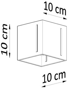Biała lampa sufitowa z metalowym kloszem 10x10 cm Pax – Nice Lamps