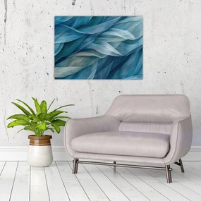 Obraz na szkle - Niebieskie i białe fale (70x50 cm)