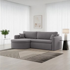 Uniwersalny narożnik Verona L z funkcją spania, do salonu, szary