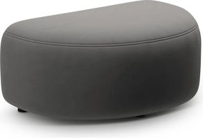 Ciemnoszary aksamitny podnóżek Kate – Micadoni