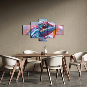 Obraz - Kolorowy kameleon (125x70 cm)