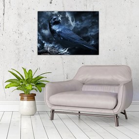 Obraz na szkle - Gawron (70x50 cm)
