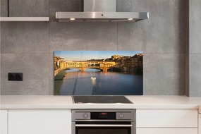 Panel szklany do Kuchni Wschód Słońca nad Mostami