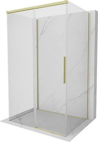 Mexen Rox-3S kabina prysznicowa 3-ścienna rozsuwana 155 x 110 cm, transparent, złota szczotkowana - 8C2-155-110-55-00-3S