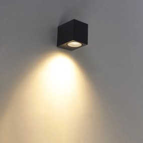 Nowoczesna lampa ścienna czarna IP44 - Baleno