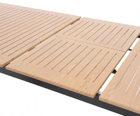 EXPERT WOOD antracyt - stół ogrodowy rozkładany aluminiowy 220/280 x 100 x 75 cm