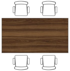 Stół jadalniany, 180x80 cm, ciemnoszara podstawa, orzech