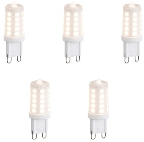 Zestaw 5 ściemnialnych żarówek LED G9, opalowych, 3W 250 lm 2700K