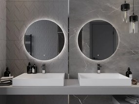 Mexen Erg lustro łazienkowe podświetlane, okragłe 70 cm, LED 6000K, antypara - 9823-070-070-611-00