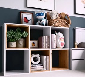 Biały niski regał na książki E1-H58