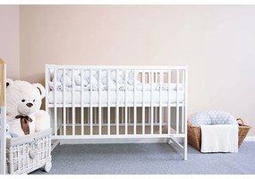 Nowe łóżeczko dziecięce Bea Zebra, białe