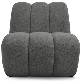 Ciemnoszary fotel z materiału bouclé Janissaire – Bobochic Paris