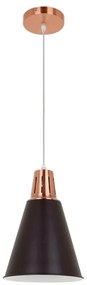 Klausen KL 6236 - Lampa wisząca SHADE 1xE27/15W/230V miedź/czarny