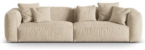 Beżowa aksamitna sofa modułowa 320 cm Martina – Micadoni
