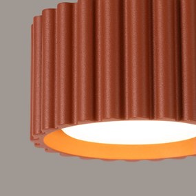 Plafon AURA 1 ochra czerwona GX53 ryflowany SOLLUX  LIGHTING