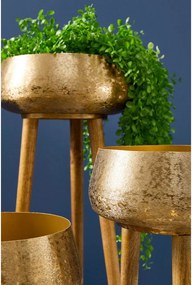 Metalowe ręcznie wykonane osłonki na doniczki zestaw 3 szt. ø 37,5 cm Varanasi – Bizzotto