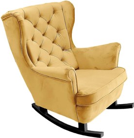 Fotel Relax z Tapicerowanym Siedzeniem i Podłokietnikami, Fotel TV 102x81x95cm Złoty_29822