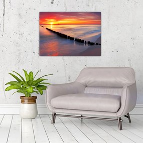 Obraz - Sunset, Baltic Sea, Poland (70x50 cm)