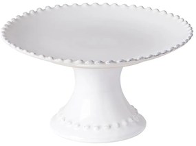 Biała kamionkowa taca na tort Costa Nova Pearl, ⌀ 22 cm