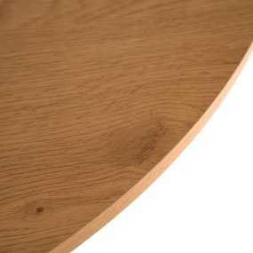 Stół Okrągły LAUREN 60 cm Dąb Złoty/Biały Skandynawski