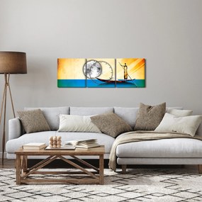 Obraz - Malarstwo starożytne (z zegarem) (90x30 cm)
