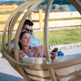 Fotel wiszący kokon Swing Pod XL kremowy CZILLO