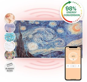 Klarstein Wonderwall Art Smart 700W 60x120cm Obraz na podczerwień Noc