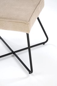 Eleganckie krzesło na metalowym stelażu K534 Halmar