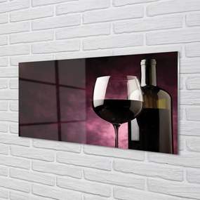 Szklany Panel Butelka i Kieliszek Wina