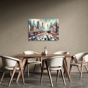 Obraz na szkle - Życie w wielkim mieście (70x50 cm)