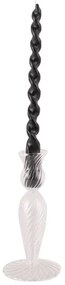 Szklany świecznik PT LIVING Swirl, wys. 17 cm