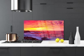 Panel Szklany Abstrakcyjny Zachód Słońca