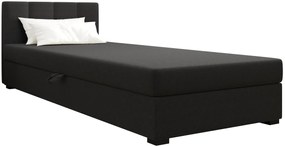 Ciemnoszary tapczan z zagłówkiem do spania 110x195 cm S1-H56