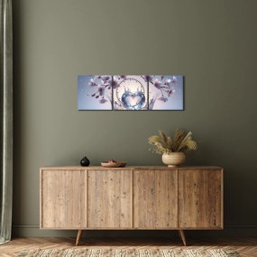 Obraz - Diamentowe serce (z zegarem) (90x30 cm)