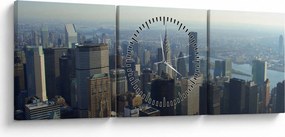 Obraz - Manhattan za dnia (z zegarem) (90x30 cm)