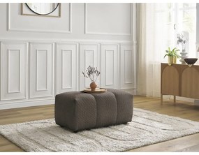 Brązowy podnóżek z materiału bouclé Roxelane – Bobochic Paris