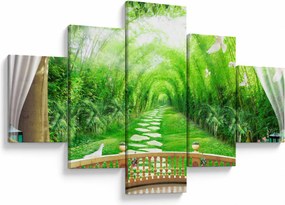 Obraz - Widok na tropikalny ogród (125x70 cm)
