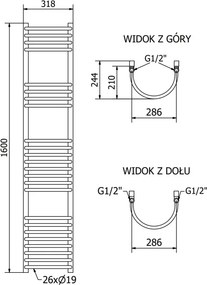 Mexen Eros grzejnik elektryczny 1600 x 318 mm, 600 W, biały - W112-1600-318-2600-20