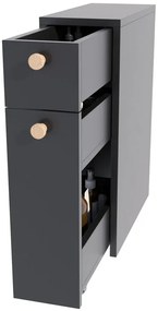 Czarna szafka do łazienki z 2 szufladami H0-E22