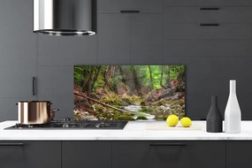 Panel Szklany Głęboka Zieleń Leśnego Mchu