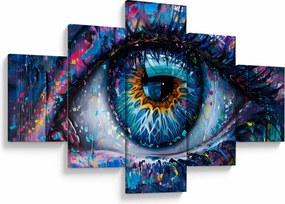 Obraz - Malowanie oczu (125x70 cm)
