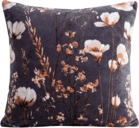Dwustronna poszewka na poduszkę DUO SENSE ARVENA 45x45 cm mikroplusz/flanela, ciemnoszara