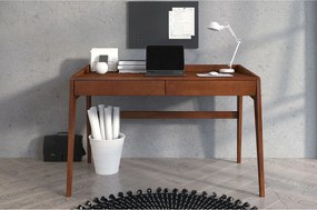 Drewniane bukowe biurko z szufladami Visby LISA / orzech